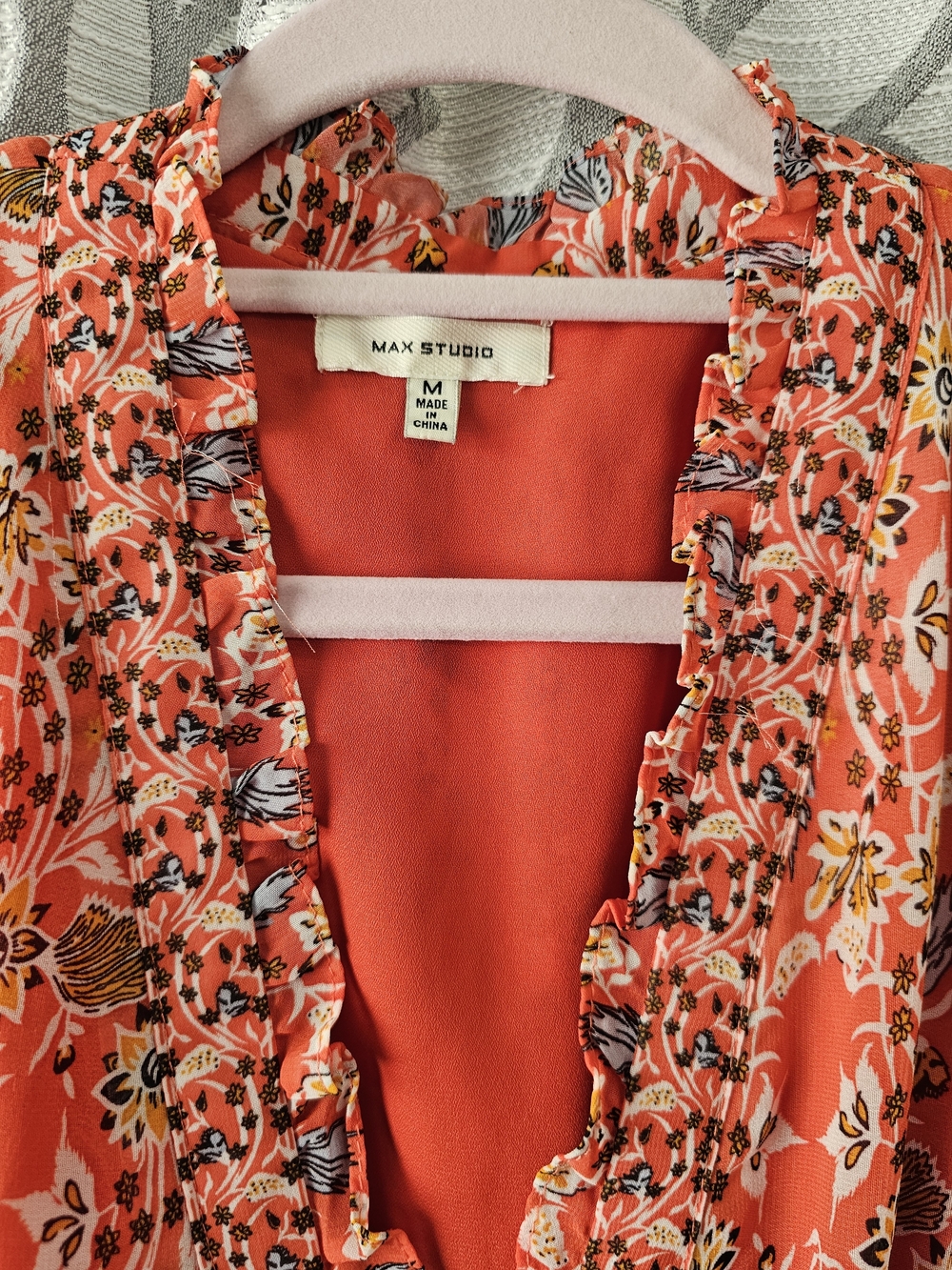 Max Studio Coral Floral Maxi Dress - Picture 4 of 6